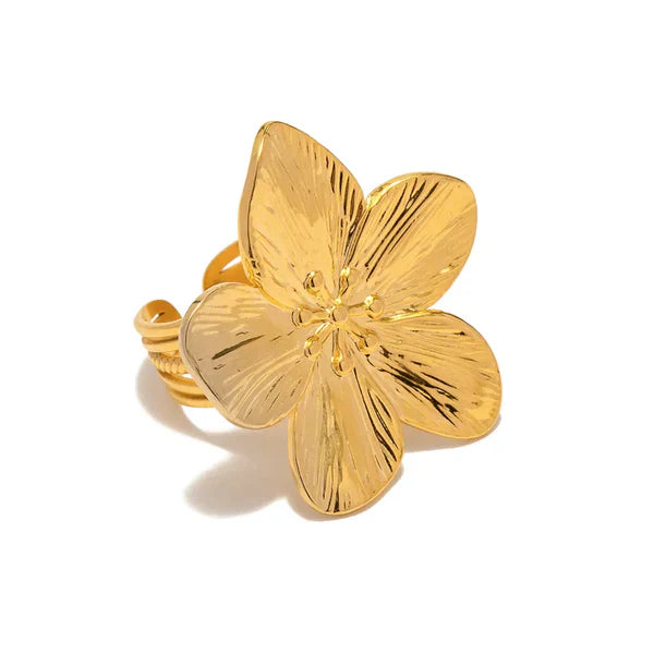 Side view of Opulent Earrings, emphasizing their gold-plated shine.