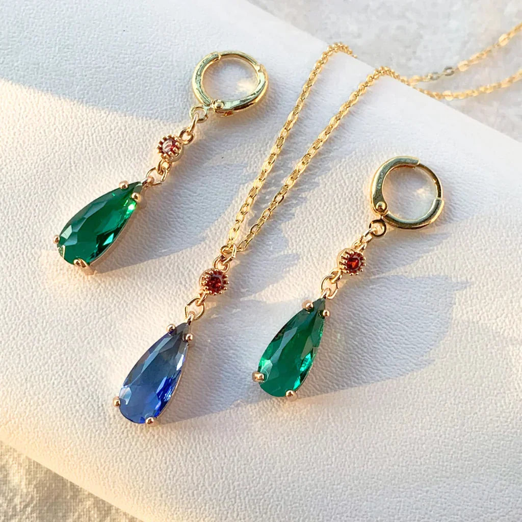 Close-up of Howl's Necklace & Earrings Set showcasing intricate Ghibli design