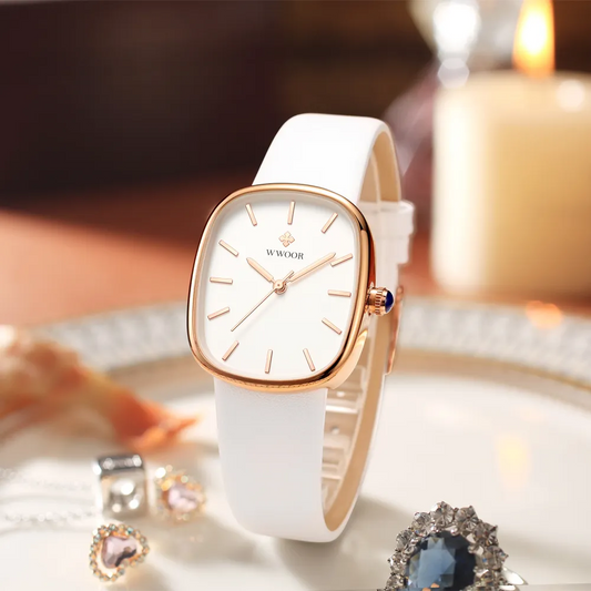Rose gold Chronos Royale Watch with minimalist dial
